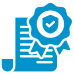 Ikona dokumentu z certyfikatem, symbolizująca jakość odwiertu.